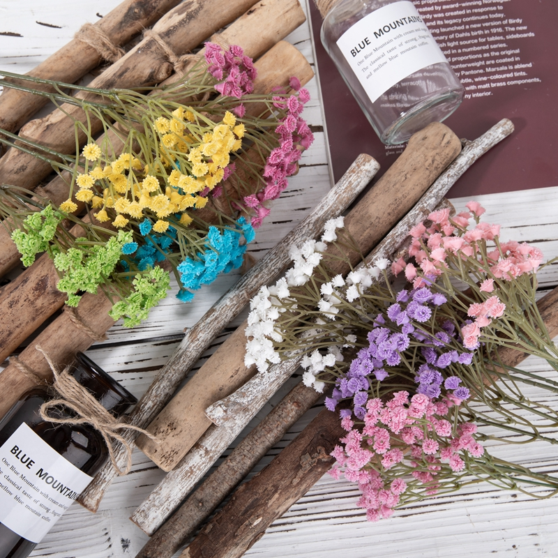 Whispering Gypsophila Blooms (20 Strands, Mix Colour) - Awishkart.com