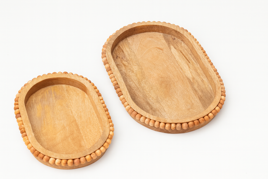 Beaded Serving Trays (Set of 2) - Awishkart.com