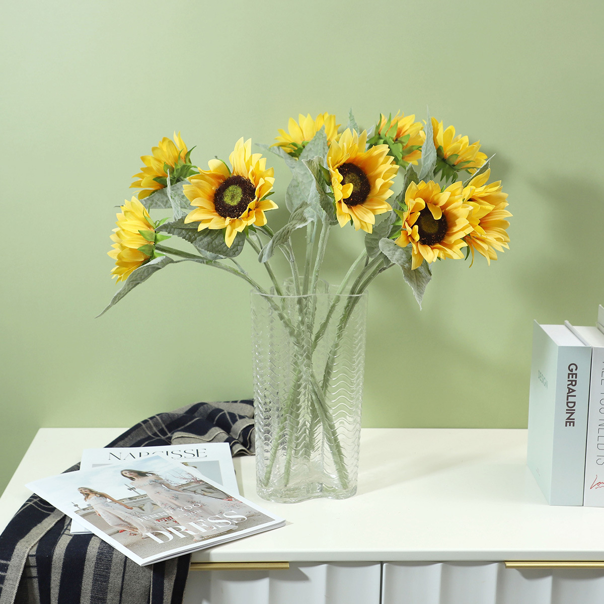 Medium Artificial Sunflower (Set of 6) - Awishkart.com