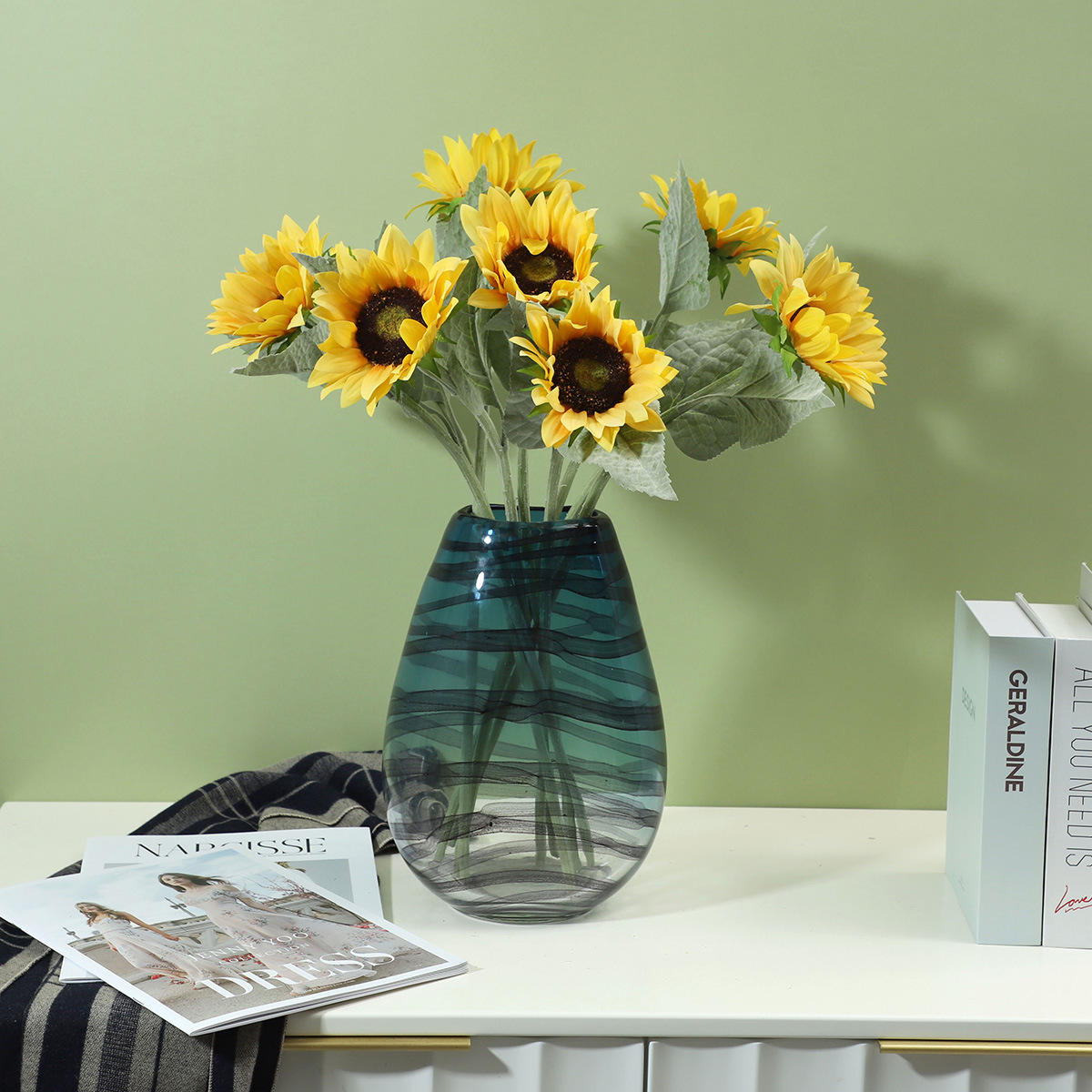 Medium Artificial Sunflower (Set of 6) - Awishkart.com