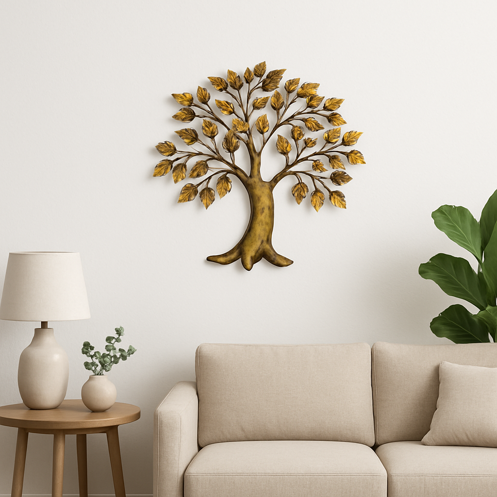 Golden Canopy Tree Wall Panel - Awishkart.com