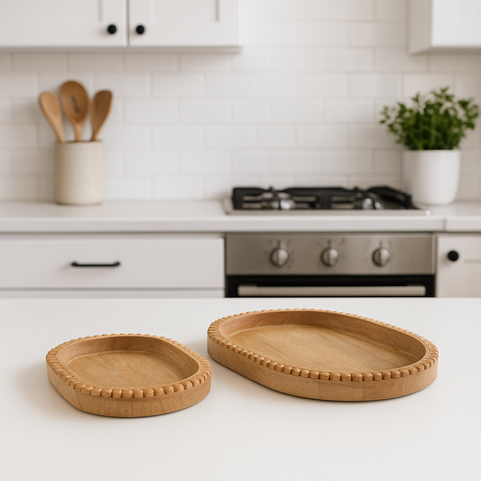 Beaded Serving Trays (Set of 2) - Awishkart.com