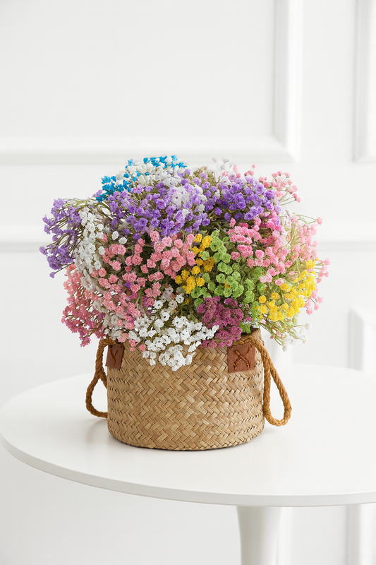 Whispering Gypsophila Blooms (20 Strands, Mix Colour) - Awishkart.com